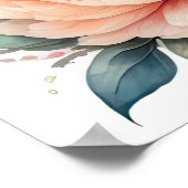 Waterverf Schilderen van Pioenen IV Poster (Hoek)