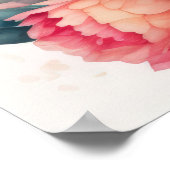 Waterverf Schilderen van Pioenen V Poster (Hoek)