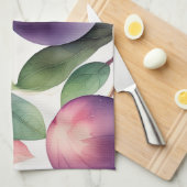 Waterverf Schilderen van Pruimen Theedoek (Quarter Fold)