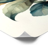 Waterverf Schilderen van Roze Pioenen Poster (Hoek)