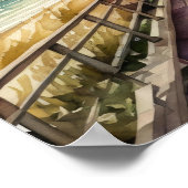 Waterverf Schilderen van  Shoreline Boardwalk Poster (Hoek)