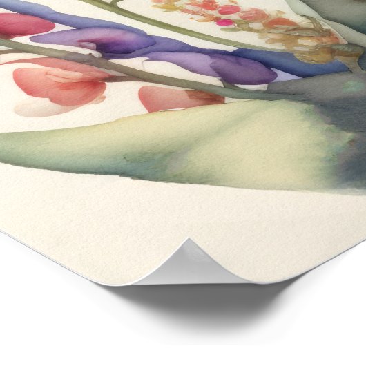 Waterverf Schilderen van Snapdragons Poster (Hoek)