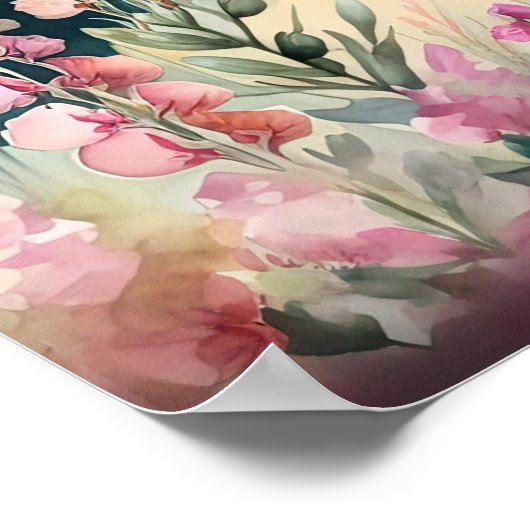 Waterverf Schilderen van Snapdragons Poster (Hoek)