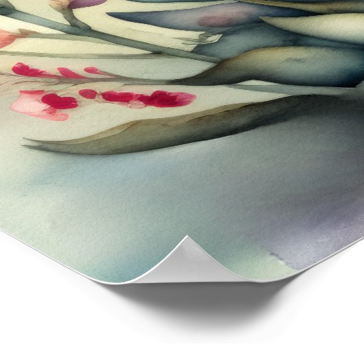 Waterverf Schilderen van Snapdragons Poster (Hoek)