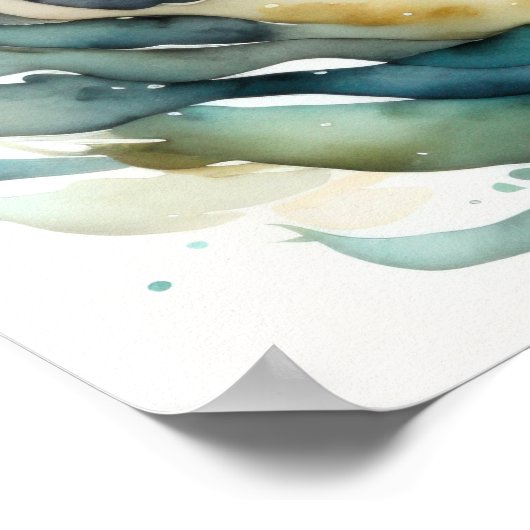 Waterverf Schilderen van vis Abstract Poster (Hoek)