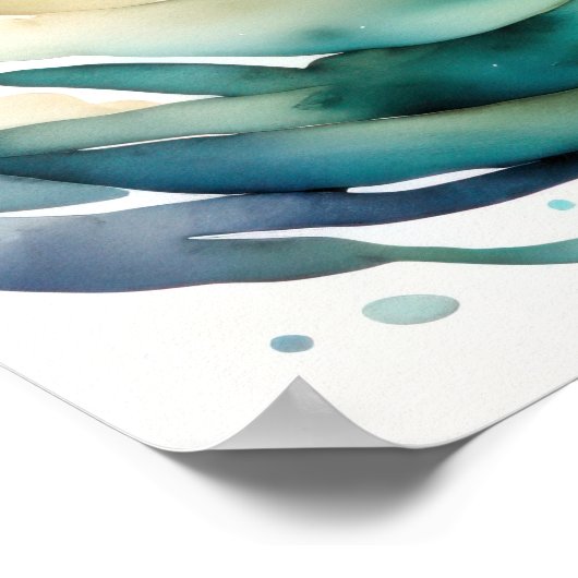 Waterverf Schilderen van Vis Poster (Hoek)