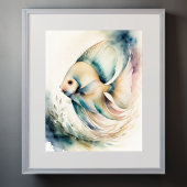 Waterverf Schilderen van Vis Poster