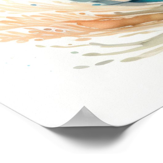 Waterverf Schilderen van Vis Poster (Hoek)