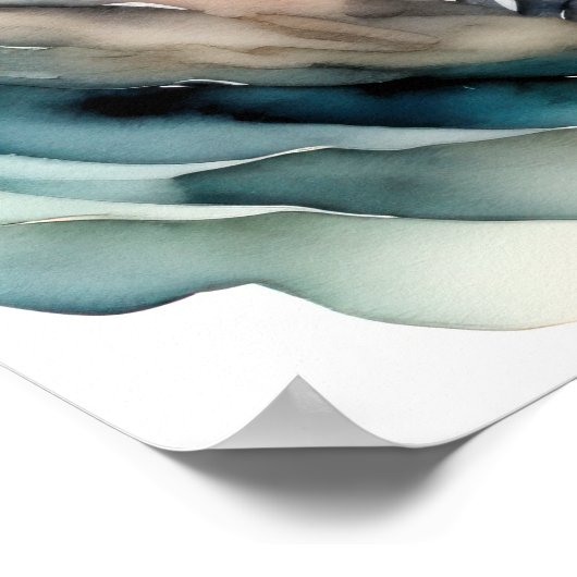 Waterverf Schilderen van Viskoraal Poster (Hoek)