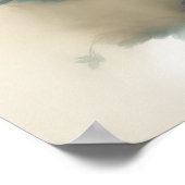 Waterverf Schilderen Verbluffende Vrouw Rood Haar Poster (Hoek)