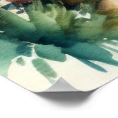 Waterverf Schilderen Zee Uitzicht Voorportiek Poster (Hoek)