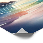 Waterverf Schilderen Zeilboot op het Water 1:1 Poster (Hoek)