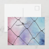 Waterverf Schilderend element op de omheining Briefkaart (Voorkant / Achterkant)