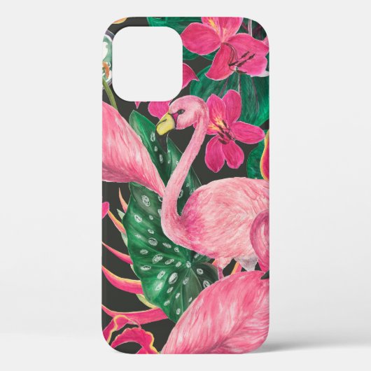 Waterverf schilderend naadloos patroon met flaming Case-Mate iPhone case (Achterkant)