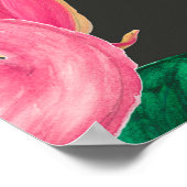 Waterverf schilderend naadloos patroon met flaming poster (Hoek)