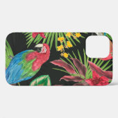 Waterverf schilderend naadloos patroon met parrots Case-Mate iPhone case (Achterkant (horizontaal))