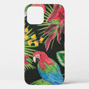 Waterverf schilderend naadloos patroon met parrots Case-Mate iPhone case