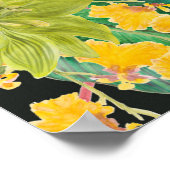 Waterverf schilderend naadloos patroon met parrots poster (Hoek)