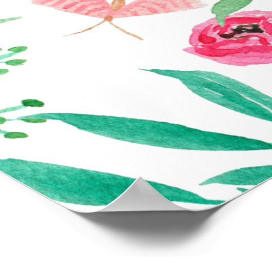 Waterverf schilderend naadloos patroon met schatti poster (Hoek)