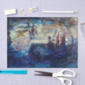 Waterverf schilderend portret van Man-weefselpapie Tissuepapier (Craft)