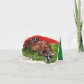 waterverf schilderende de Kaders van Pasen, whimsi Kaart (Voorkant)