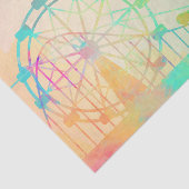 Waterverf Schilderende Ferris Wheel Fairground Art Tissuepapier (Detail)