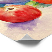 Waterverf Schilderende vruchten en doodlopende bot Poster (Hoek)