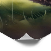 Waterverf schilderij Baby Highland Koe Sitting 1:1 Poster (Hoek)