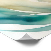 Waterverf schilderij blond zeemeermin poster (Hoek)