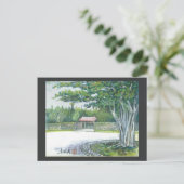 Waterverf schilderij briefkaart Okinawa Banyan Gat (Staand voorkant)