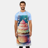 Waterverf Schilderij Cupcake Schort (Gedragen)