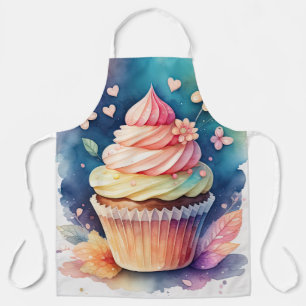 Waterverf Schilderij Cupcake Schort