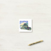 Waterverf Schilderij Fantasy Fort Castle Life Post-it® Notes (Op bureau)