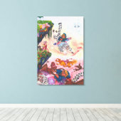 Waterverf schilderij fantasy gevecht demonen eenho canvas afdruk (Insitu (Houten vloer))