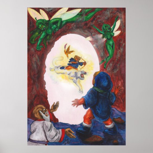 Waterverf Schilderij Fantasy Vision Eros King Fair Poster (Voorkant)