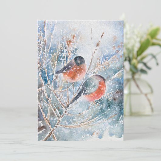  Waterverf schilderij Feestdagenkaart (Staand voorkant)