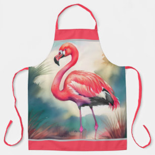 Waterverf schilderij Flamingo Schort