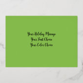 Waterverf Schilderij Kaars Kerstmis Paarse Groen Folie Feestdagenkaart (Achterkant)