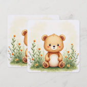 Waterverf schilderij Kaart van een Schattige, klei (Voorkant / Achterkant)