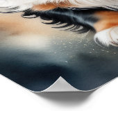 Waterverf schilderij King Charles Cavalier Puppy Poster (Hoek)