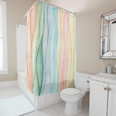 Waterverf schilderij kleurrijk schilderij douchegordijn (In situ)