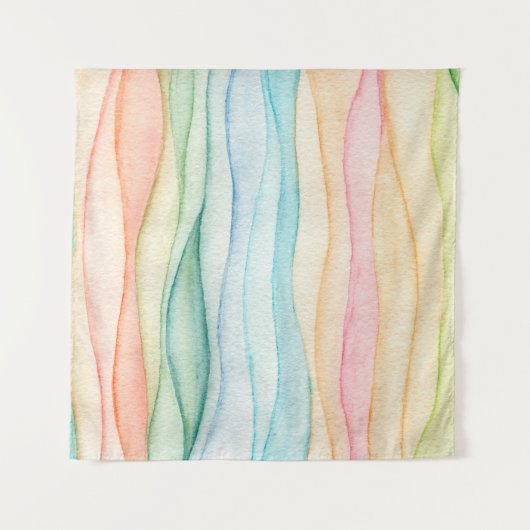 Waterverf schilderij kleurrijk schilderij wandkleed (Voorkant)