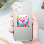 Waterverf schilderij kwallen sticker (Telefoon)