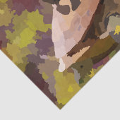 waterverf schilderij leeuw op schildpad tissuepapier (Detail)