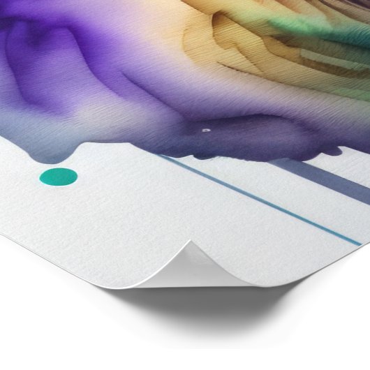 Waterverf Schilderij Majestic Elk 5:4 Poster (Hoek)