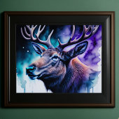 Waterverf Schilderij Majestic Elk 5:4 Poster