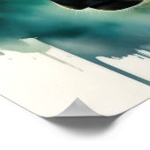 Waterverf schilderij Moose 5:4 Poster (Hoek)