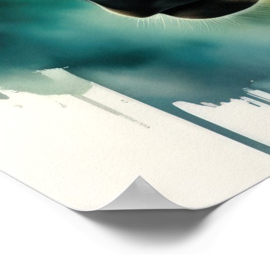 Waterverf schilderij Moose 5:4 Poster (Hoek)