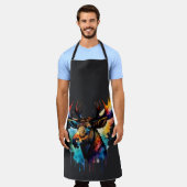 Waterverf schilderij Multi gekleurde eland Schort (Gedragen)