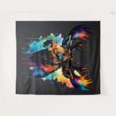 Waterverf schilderij Multi gekleurde eland Wandkleed (Voorkant (horizontaal))